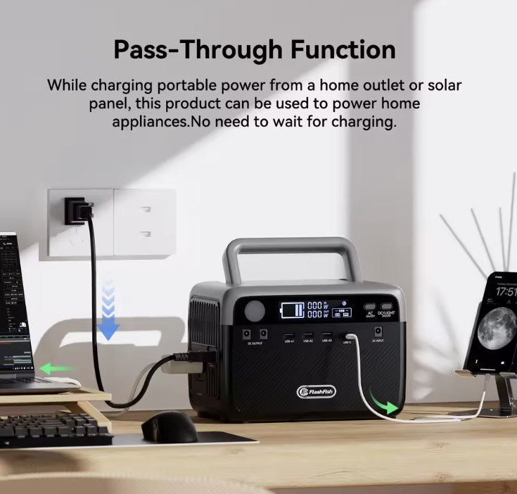 Flashfish 300W Portable Power Station – 230Wh Emergency Backup & Solar Generator