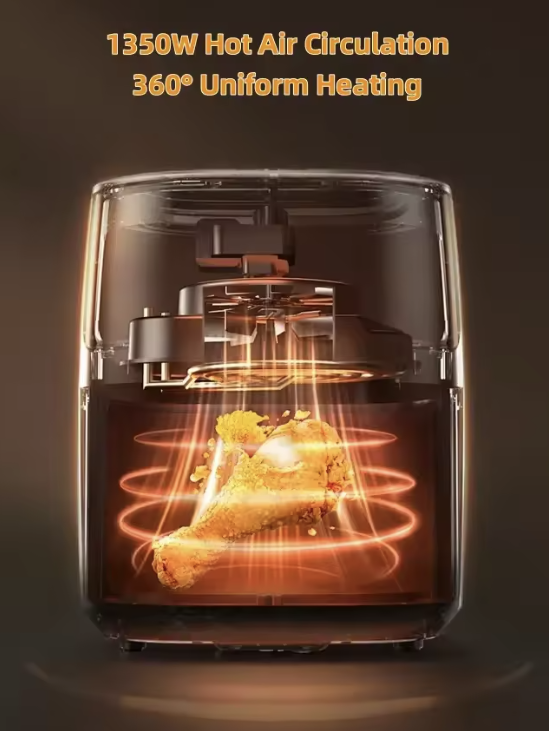 Digital Touchscreen Air Fryer – Oil-Free Healthy Cooking | Tazina Living