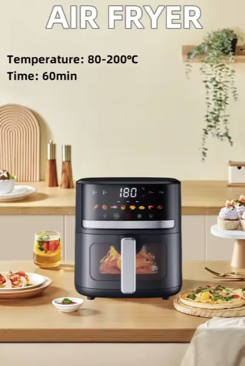 Digital Touchscreen Air Fryer – Oil-Free Healthy Cooking | Tazina Living